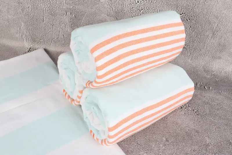 Hammam towel, Yoga Towel, Bridesmaid Gifts, Bridesmaid Favors, Cute Beach Towel, Personalized Bridesmaid Gift, 68x36 Cotton Striped Terry Towel - 7