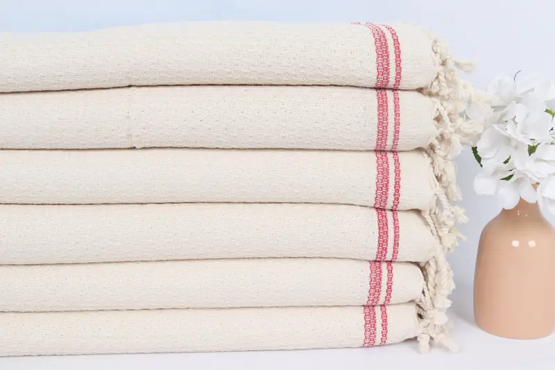Monogram Hand Towel, Monogram Towels, 38x18 Cotton Striped Towel, Monogram Tea Towel, Bathroom Towels, Turkish Tea Towel, Wedding Hand Made Gift - 3