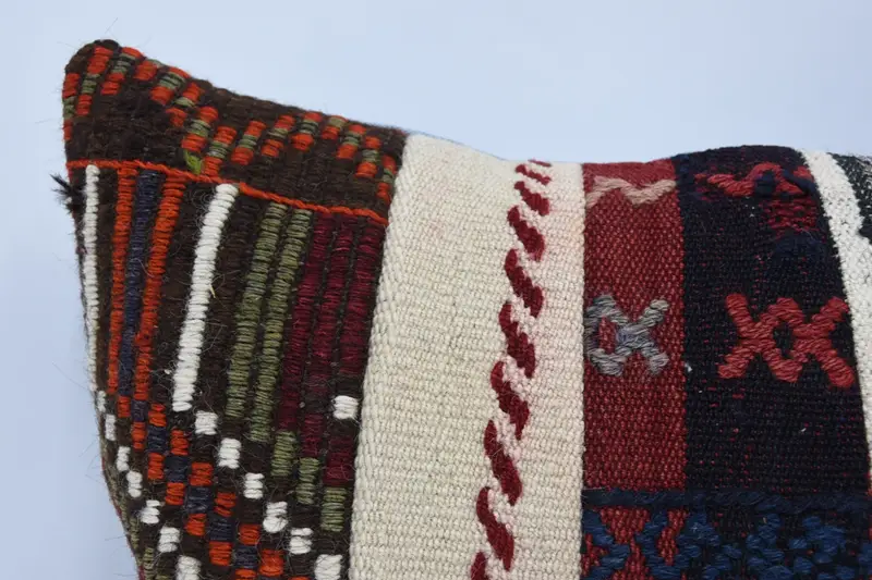 Neutral Cushion Case, 16x36 Red Pillow Case, Vintage Kilim Throw Pillow, Throw Kilim Pillow, Pillow, Kilim Pillow, Shabby Chic Pillow Cover - 2