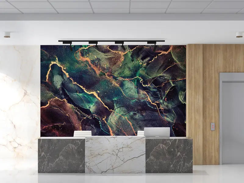 Lüks Mermer Baskılı Duvar Kağıdı: Çağdaş Pırıltılı Zarafet