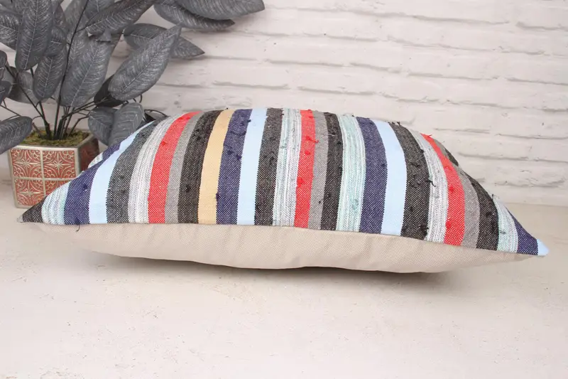 Home Decor Pillow, Bright Pillow, Pillow Cover, Pillow for Sofa, 16x24 Blue Pillow Case, Neutral Throw Pillow Case, Ethnical Kilim Rug Pillow - 5