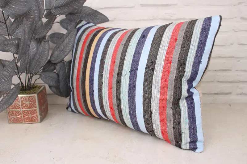 Home Decor Pillow, Bright Pillow, Pillow Cover, Pillow for Sofa, 16x24 Blue Pillow Case, Neutral Throw Pillow Case, Ethnical Kilim Rug Pillow - 4