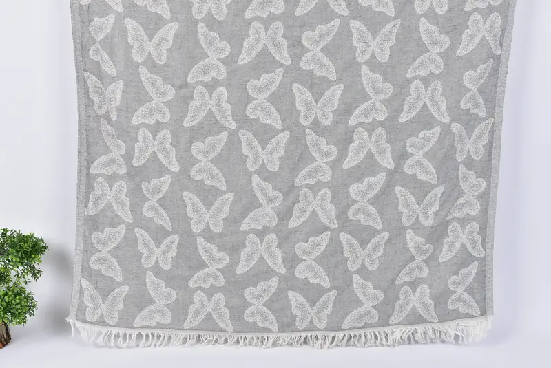 Turkish bath towel, Friends Beach Towel, Bridal Shower Favors, Wedding Gift, Best Friend Gift Ideas, 68x36 Cotton Butterfly Pattern Towel - 7