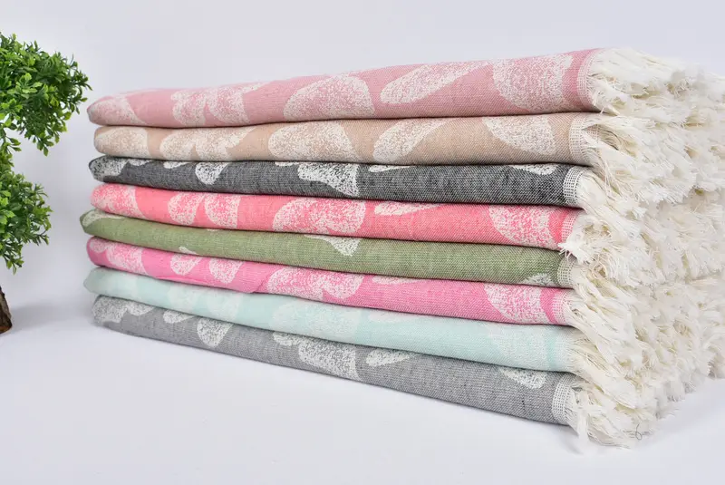 Turkish bath towel, Friends Beach Towel, Bridal Shower Favors, Wedding Gift, Best Friend Gift Ideas, 68x36 Cotton Butterfly Pattern Towel - 3