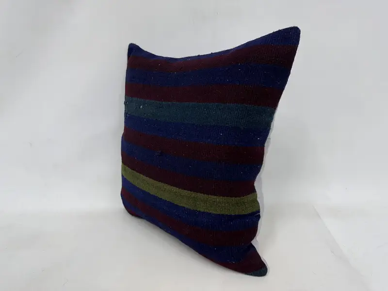 Kilim Pillow, 24x24 Red Pillow Case, Bed Pillow Sham, Gift Pillow, Cushion, Muted Cushion Cover, Indoor Cushion, Antique Pillows - 4