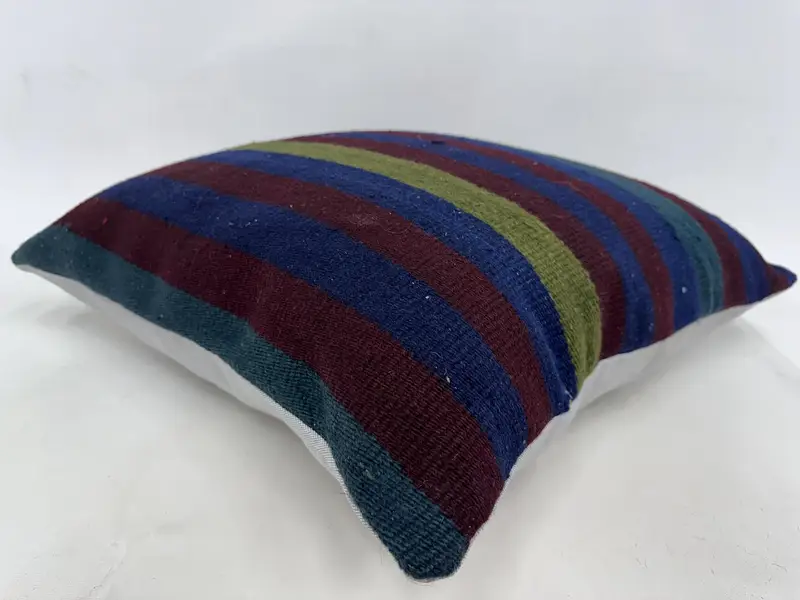 Kilim Pillow, 24x24 Red Pillow Case, Bed Pillow Sham, Gift Pillow, Cushion, Muted Cushion Cover, Indoor Cushion, Antique Pillows - 6