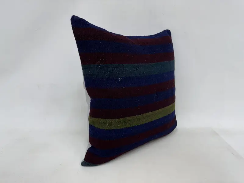 Kilim Pillow, 24x24 Red Pillow Case, Bed Pillow Sham, Gift Pillow, Cushion, Muted Cushion Cover, Indoor Cushion, Antique Pillows - 3