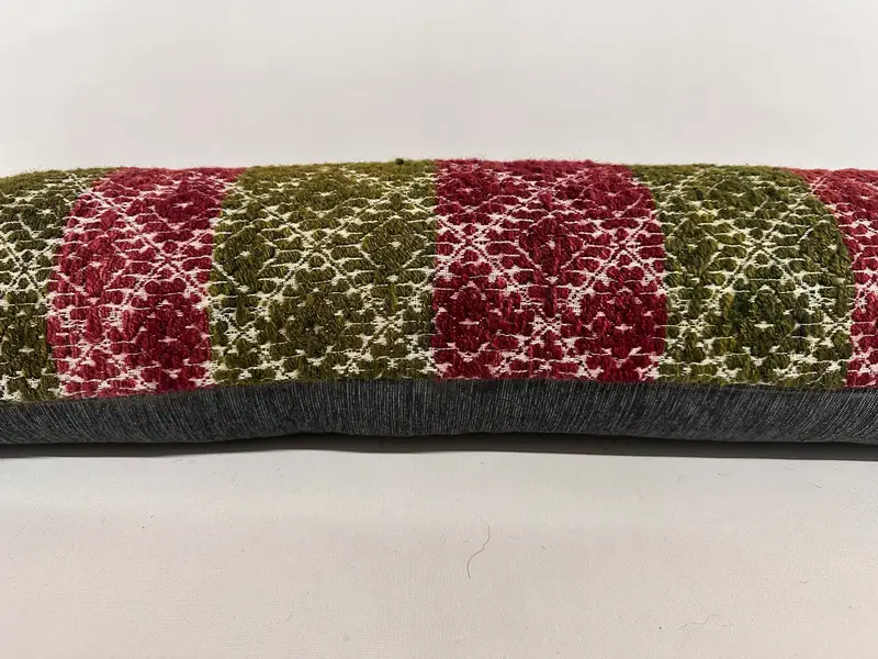 Ethnical Kilim Rug Pillow, Turkish Corner Cushion Cover, Cushion Case, 12x36 Red Cushion Case, Home Decor Pillow, Vintage Kilim Pillow - 5