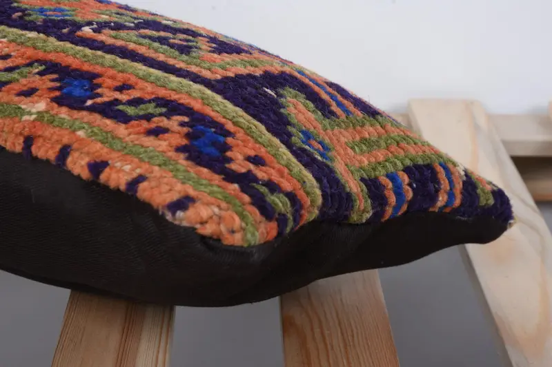 Sofa Cushion, Ethnical Kilim Rug Pillow, Cushion, Art Deco Pillow Cover, Kilim Pillow, 8x16 Blue Pillow, Throw Kilim Pillow, Patio Pillow - 7