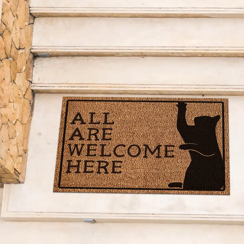 エレガントなプリントラグ：現代の住宅向けボヘミアンウェルカムマット