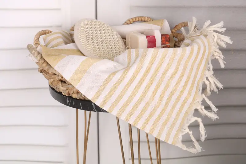 Wedding Towel, Family Gift, Bachelorette Party Gift, Turkish bath towel, 70x40 Cotton Striped Towel, Custom Towel Beach, Turkish beach towel - 2