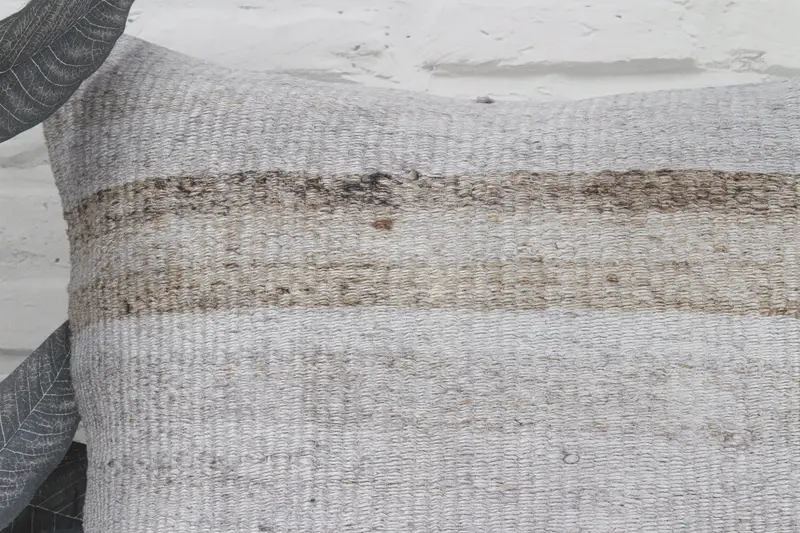 20x20 Gray Pillow Cover, Throw Kilim Pillow, Boho Pillow, Square Throw Pillow Sham, Kilim Cushion Sham, Yoga Cushion Cover, Pillow - 2