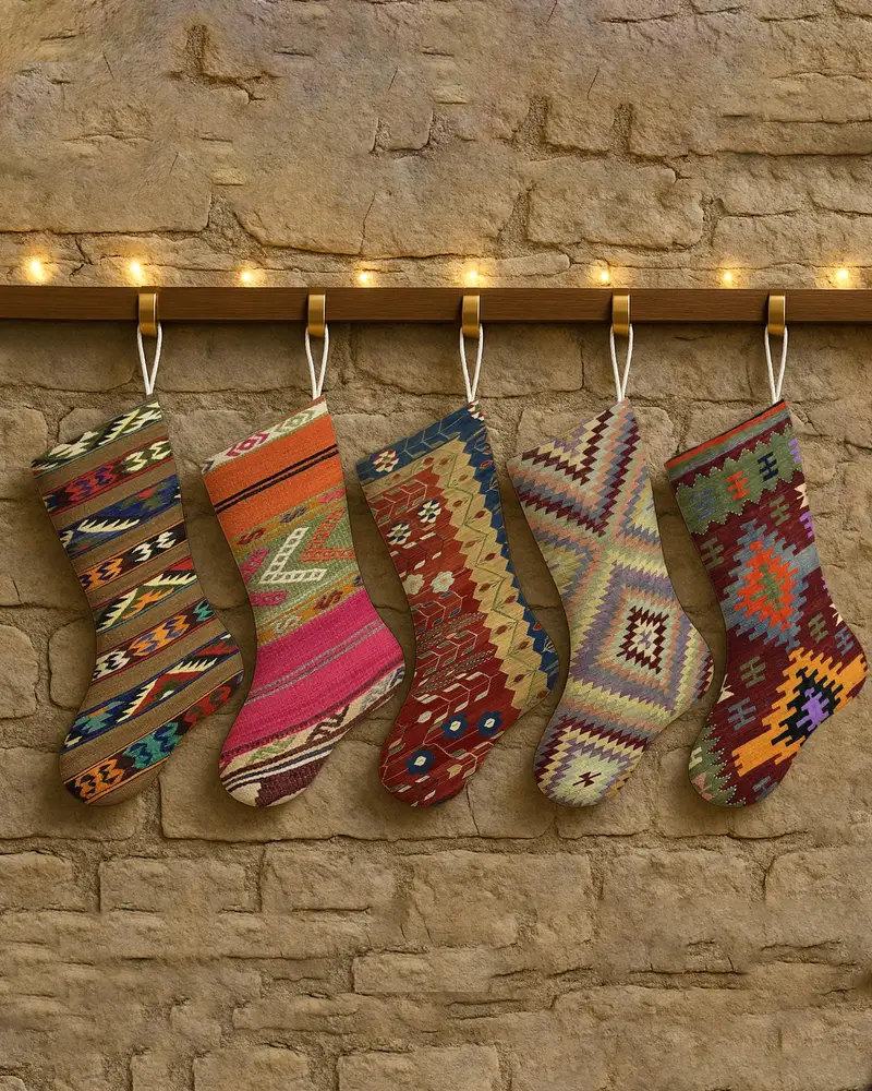 Noel Süsleri, Tatil Dekoru ile Şenlikli 30 İnç Pamuklu Çorap