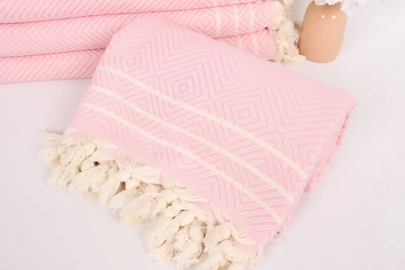 Gift Boxes, Woven Throw Blanket, Thanksgiving Tablecloth, 96x70 Cotton Diamond Towel, Extra Large Tablecloth, Boho Throw Blankets, Bedspread - 4