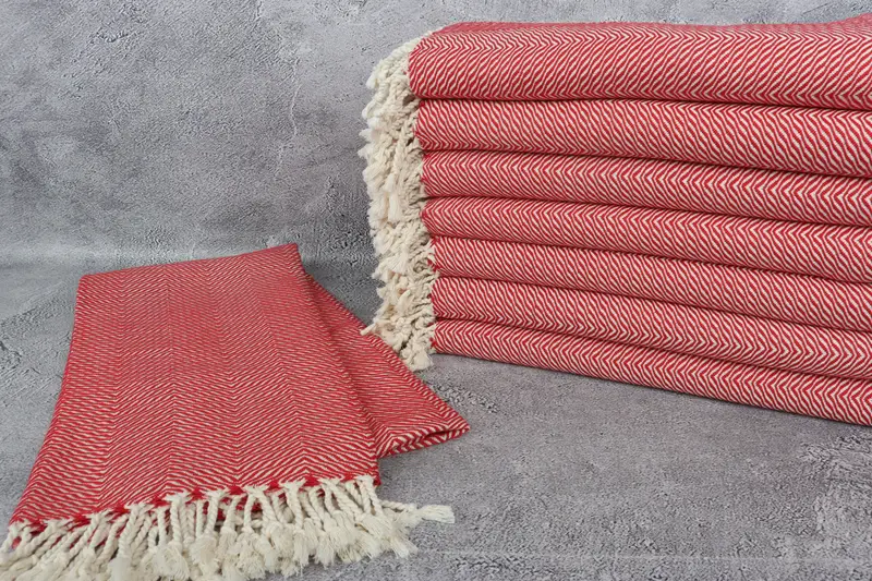 Sand-resistant towel, Bridal Shower Gift, 70x40 Cotton Chevron Towel, Valentines Day Gift For Her, Bachelorette Party Gift, Bride Gift, Yoga Towel - 2