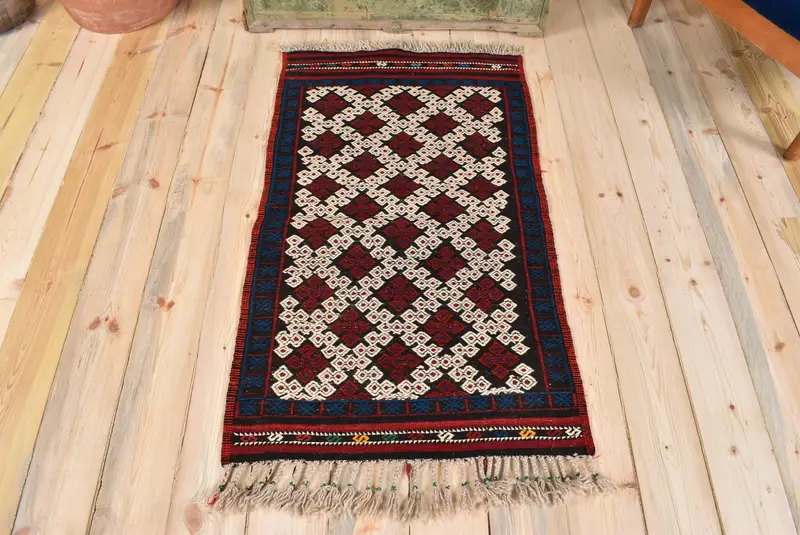 Purple Abstract Rug, 2,3x3,9 ft Elegant Modern Decor