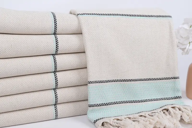 Scarf Towel, Travel Towel, 70x36 Cotton Striped Towel, Absorbent Turkish towel, Turkish towel, Bridesmaid Gift, Beach Towel Monogram, Handmade Gift - 2
