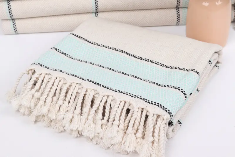 Scarf Towel, Travel Towel, 70x36 Cotton Striped Towel, Absorbent Turkish towel, Turkish towel, Bridesmaid Gift, Beach Towel Monogram, Handmade Gift - 5