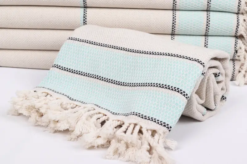 Scarf Towel, Travel Towel, 70x36 Cotton Striped Towel, Absorbent Turkish towel, Turkish towel, Bridesmaid Gift, Beach Towel Monogram, Handmade Gift - 4