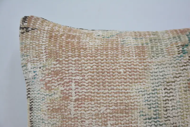 Pillow Sham, Custom Pillow Sham, Handmade Kilim Cushion, Ethnical Kilim Rug Pillow, 14x14 Orange Cushion Cover, Crochet Pattern Pillow, Boho Pillow - 2