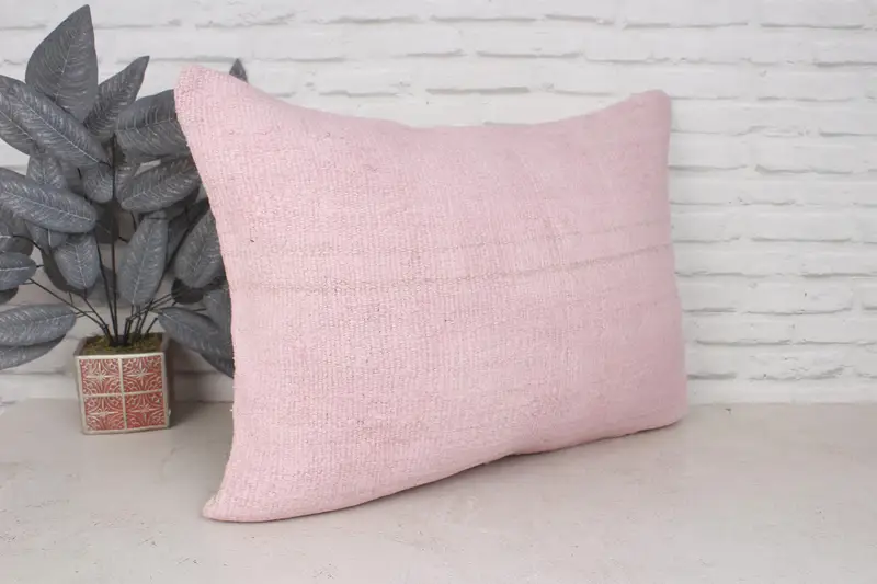 Turkish Rugs Cushion Cover, Southwestern Pillow, Boho Pillow, Gift Pillow, Vintage Kilim Pillow, Cushion Cover, 20x28 Pink Pillow Sham - 3