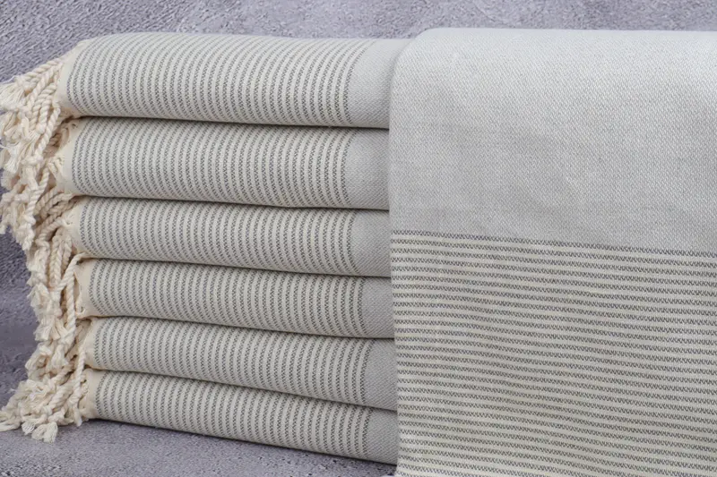 Bridal Shower Gifts, Custom Gift, Wedding Towel, 70x40 Cotton Striped Towel, Custom Towel, Soft and absorbent Turkish towel, Organic Turkish towel - 1