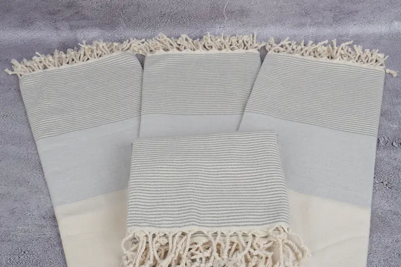 Bridal Shower Gifts, Custom Gift, Wedding Towel, 70x40 Cotton Striped Towel, Custom Towel, Soft and absorbent Turkish towel, Organic Turkish towel - 4