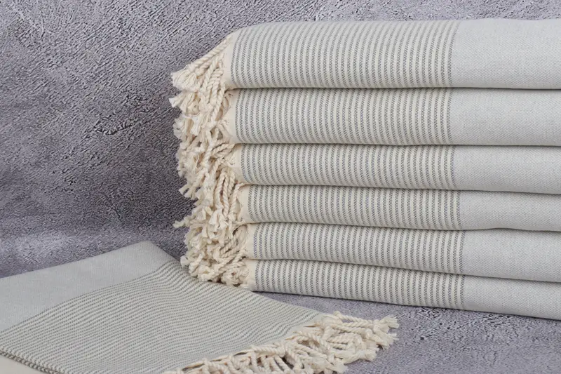 Bridal Shower Gifts, Custom Gift, Wedding Towel, 70x40 Cotton Striped Towel, Custom Towel, Soft and absorbent Turkish towel, Organic Turkish towel - 2