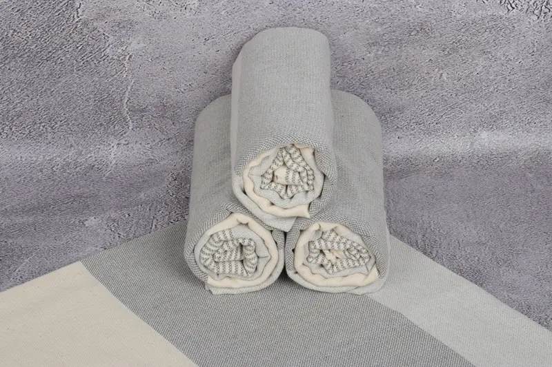 Bridal Shower Gifts, Custom Gift, Wedding Towel, 70x40 Cotton Striped Towel, Custom Towel, Soft and absorbent Turkish towel, Organic Turkish towel - 7