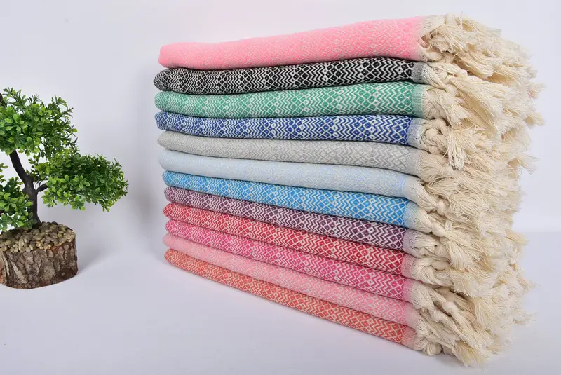 Sand-free towel, Beach Towel Bulk, Best Friend Gift Ideas, Gift For Her, Sand-Resistant Peshtemal, 70x38 Cotton Diamond Towel, Guest Towel - 3