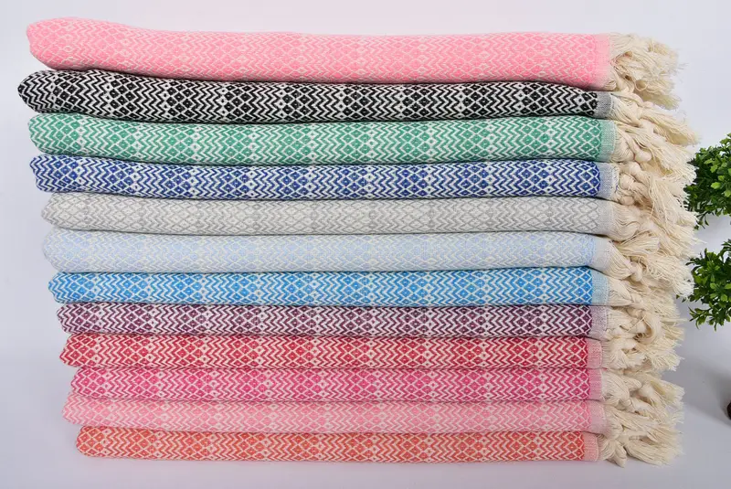Sand-free towel, Beach Towel Bulk, Best Friend Gift Ideas, Gift For Her, Sand-Resistant Peshtemal, 70x38 Cotton Diamond Towel, Guest Towel - 2