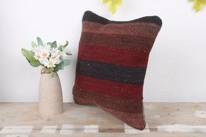 Accent Pillow Sham, Pillow Sham, Outdoor Patio Cushion Case, Turkish Pillow, Vintage Pillow, 12x12 Red Pillow Case, Gift Pillow - 4