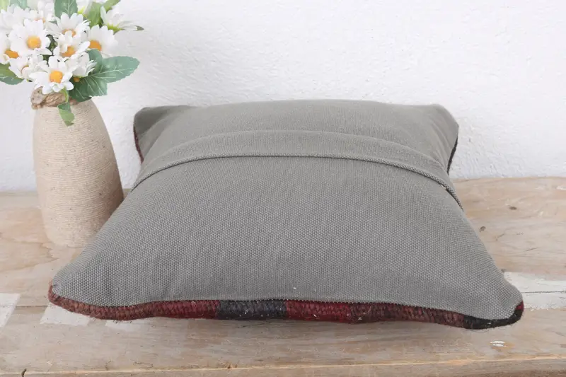 Accent Pillow Sham, Pillow Sham, Outdoor Patio Cushion Case, Turkish Pillow, Vintage Pillow, 12x12 Red Pillow Case, Gift Pillow - 7