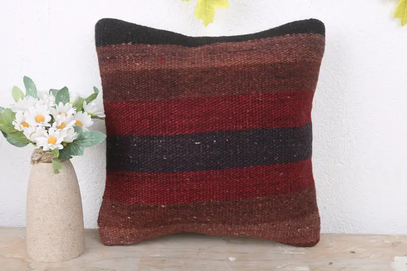 Accent Pillow Sham, Pillow Sham, Outdoor Patio Cushion Case, Turkish Pillow, Vintage Pillow, 12x12 Red Pillow Case, Gift Pillow - 2
