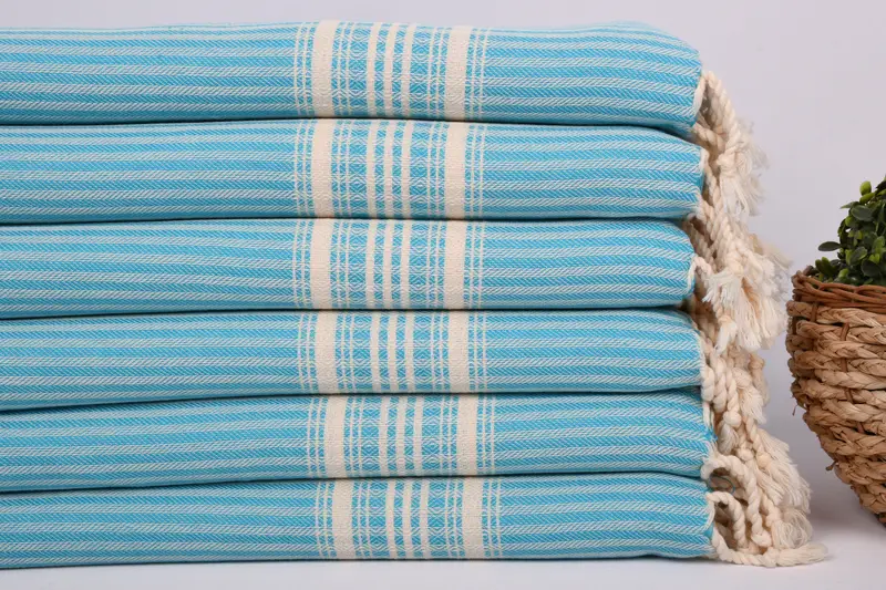 刺繍タオル、40x18コットンストライプタオル、パーソナライズされたキッチンタオル、トルコのハンドタオル、独身ギフト、ホリデータオル、トルコのタオルハンドタオル - 2