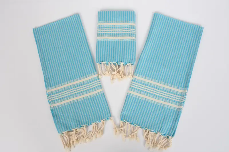 刺繍タオル、40x18コットンストライプタオル、パーソナライズされたキッチンタオル、トルコのハンドタオル、独身ギフト、ホリデータオル、トルコのタオルハンドタオル - 6