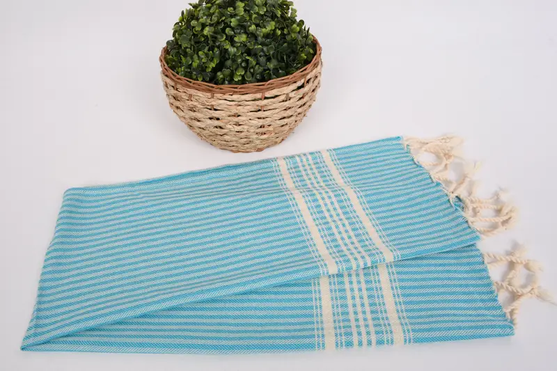 刺繍タオル、40x18コットンストライプタオル、パーソナライズされたキッチンタオル、トルコのハンドタオル、独身ギフト、ホリデータオル、トルコのタオルハンドタオル - 4