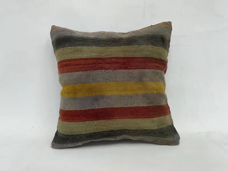 Boho Pillow Sham Cover, Cushion Cover, Home Decor Pillow, Authentic Cushion Case, Gift Pillow, Decorative Throw Pillow, 20x20 Red Pillow Case - 1