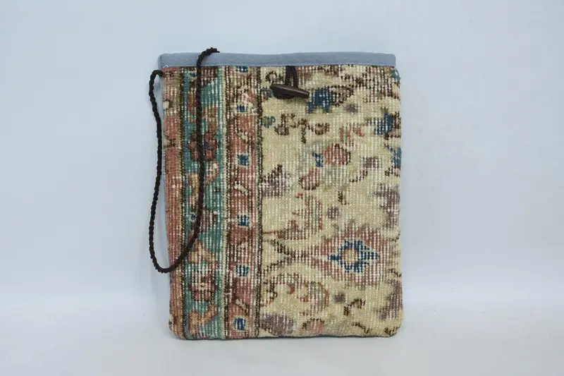 Vintage Motifli Yün Omuz Çantası, Kilim Çanta