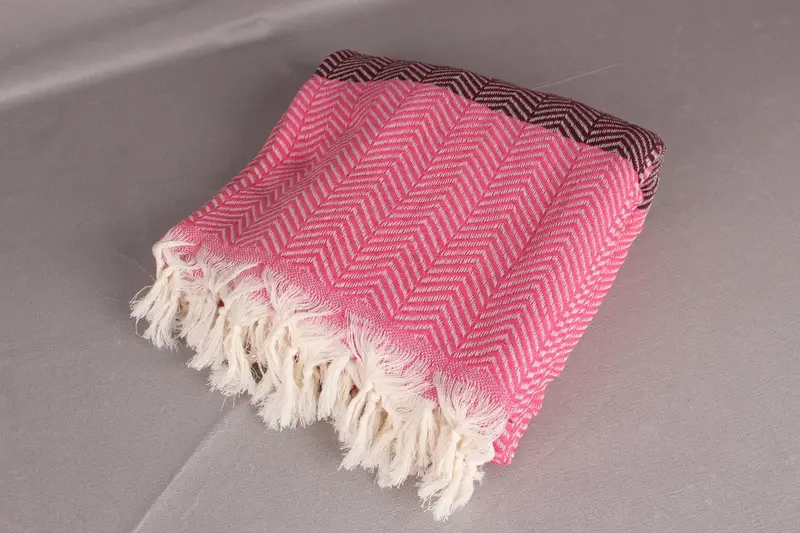 Halloween Blanket, Woven Blanket, Monogram Blanket, Bridal Shower Gift, Bridal Party Gifts, 84x80 Cotton Chevron Towel, Turkish Towel Beach Blanket - 6