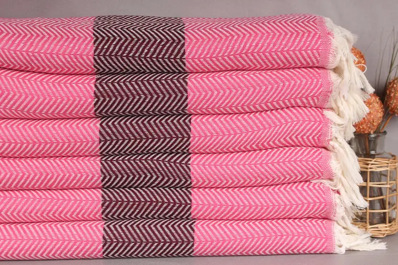 Halloween Blanket, Woven Blanket, Monogram Blanket, Bridal Shower Gift, Bridal Party Gifts, 84x80 Cotton Chevron Towel, Turkish Towel Beach Blanket - 2