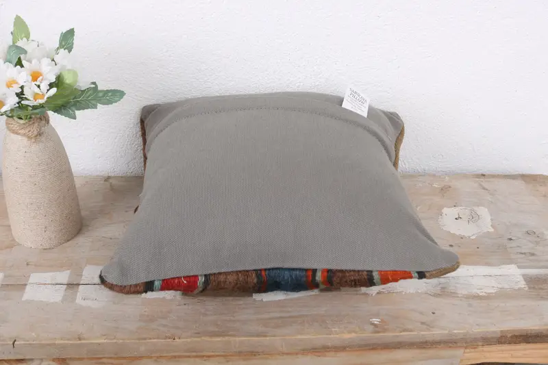 Outdoor Throw Cushion Cover, 12x12 Blue Cushion, Kilim Pillow, Cushion, Interior Designer Pillow, Boho Pillow, Decorative Throw Pillow - 7