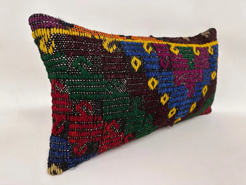 12x24 Blue Pillow, Boho Chic Pillow Sham, Pillow, Kilim Pillow Cover, Boho Pillow, Kilim Cushion Sham, Christmas Cushion, Patio Pillow Case - 4