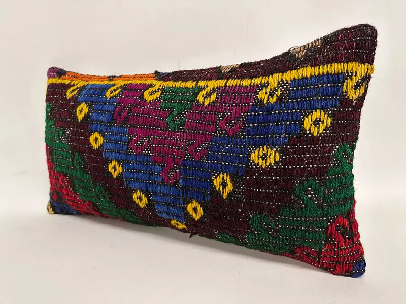 12x24 Blue Pillow, Boho Chic Pillow Sham, Pillow, Kilim Pillow Cover, Boho Pillow, Kilim Cushion Sham, Christmas Cushion, Patio Pillow Case - 3