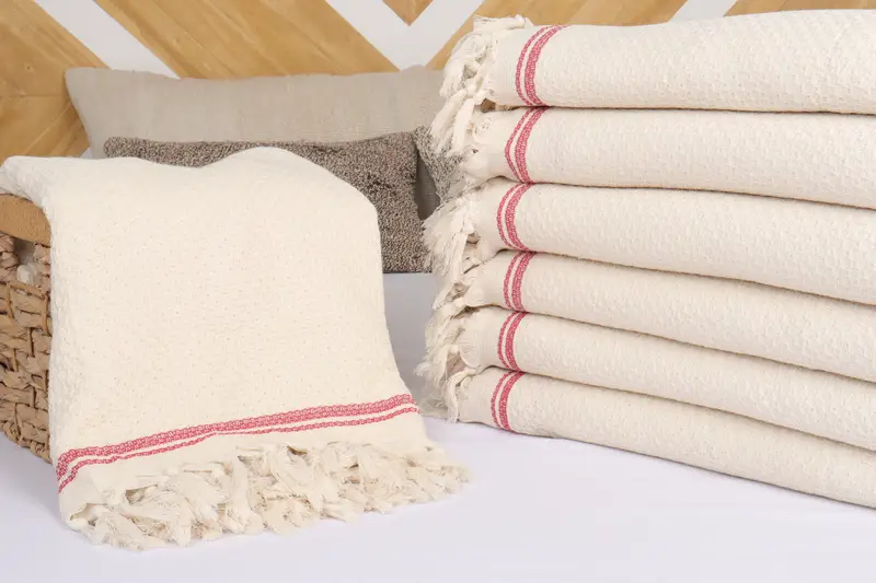 94x92 Cotton Striped Towel, Throw Blanket for Bed, Throw Blanket Couch, Shower Curtain, Gift For The Home Decor, Bachelorette Gifts, Turkish Blanket - 4
