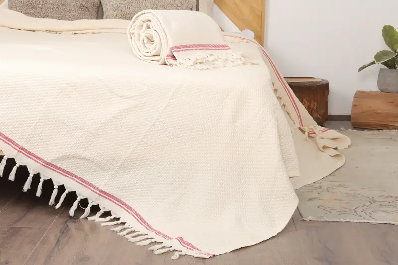 94x92 Cotton Striped Towel, Throw Blanket for Bed, Throw Blanket Couch, Shower Curtain, Gift For The Home Decor, Bachelorette Gifts, Turkish Blanket - 7