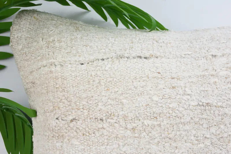 16x16 White Pillow Cover, Boho Pillow Sham Cover, Pillow Case, Handwoven Cushion, Indoor Pillow Sham, Turkish Pillow, Home Decor Pillow - 2