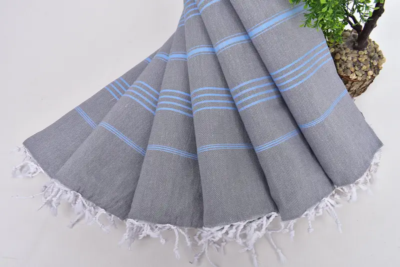 Scarf Towel, Personalized Turkish Towel, Home Decor Gifts, Bachelorette Party Gift, Bride Gift, Best Friend Wedding Gift, 70x40 Cotton Striped Towel - 4