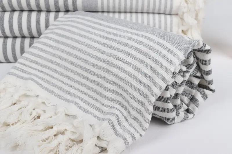 Bridesmaid Gift, Custom Gift, Best Beach Towel, 68x40 Cotton Striped Terry Towel, Grandma Gift, Personalized Turkish bath towel for home decor - 4