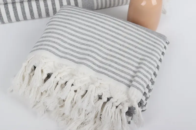 Bridesmaid Gift, Custom Gift, Best Beach Towel, 68x40 Cotton Striped Terry Towel, Grandma Gift, Personalized Turkish bath towel for home decor - 5